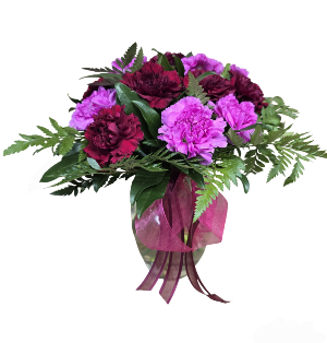 Dozen Carnation Vase Arrangement