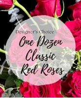 Dozen Classic Red Roses Vase Arrangement