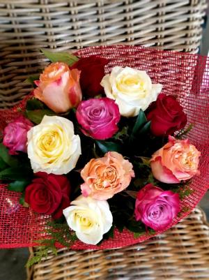 dozen colored handtied 