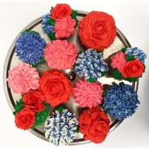 Flower Cupcakes Fresh from the Bakery