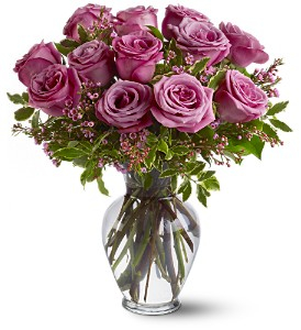 Dozen Lavender Roses 