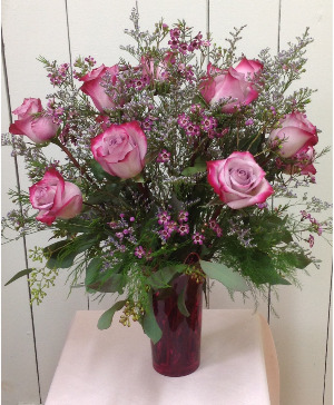 Dozen Lavender roses 