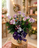 Dozen Lavender Roses 