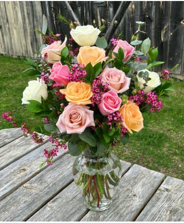 Dozen Mixed Roses  in Lakefield, ON | LAKEFIELD FLOWERS & GIFTS