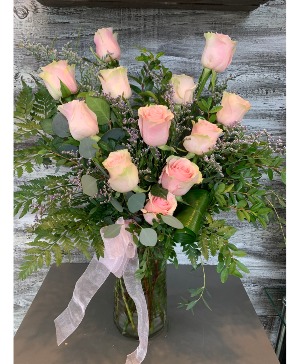 Dozen Pink Rose  Arrangement