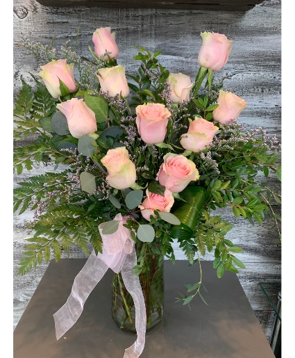 Dozen Pink Rose  Arrangement