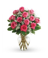 Dozen Pink Roses 