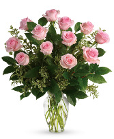 Dozen Pink Roses  