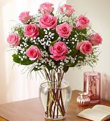 Dozen Pink roses roses