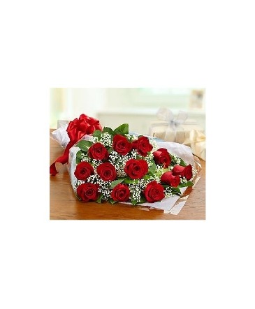 Dozen Red Rose Bouquet  Presentation Style  in Oakdale, NY | Posh Floral Designs Inc.