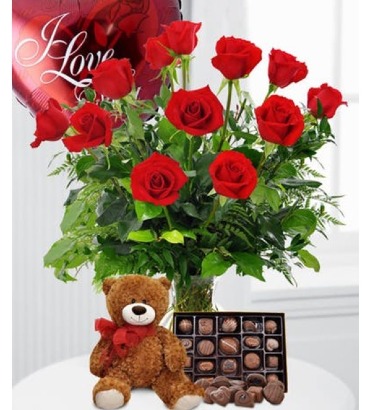 DOZEN RED ROSE BUNDLE   in Hot Springs, AR | Lake Hamilton Flowers & Gifts