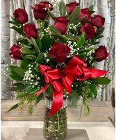 Dozen Red Roses Arrangement