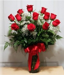 Dozen Red Roses Rose Arrangement