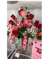 Dozen Red Roses Rose Arrangement