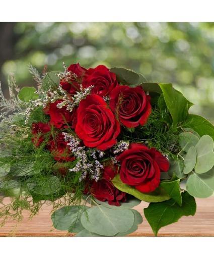 Dozen Red Roses Wrapped Bouquet 
