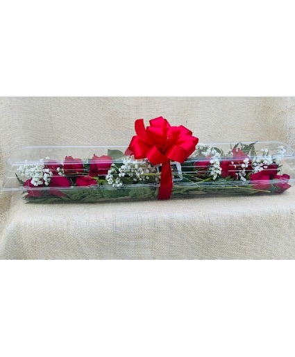 Dozen Roses Wrapped Flowers