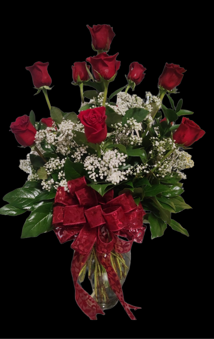 Dozen Roses Arranged Roses