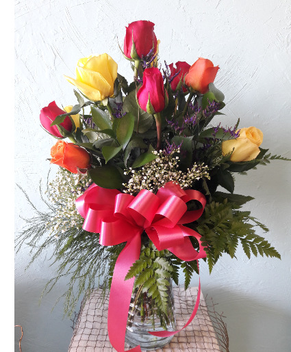 Dozen Roses - Assorted colors Dozen Roses- assorted colors