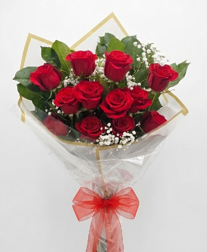 Dozen Roses Bouquet  Loose Wrapped Bouquet