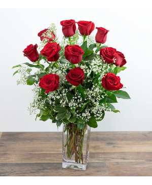 Dozen Roses in a Cloud 