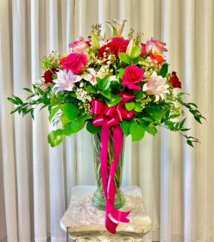 Dozen Roses with Lily 