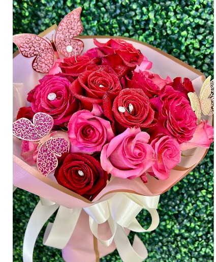 Dozen Roses Wrapped  Valentine Wrap