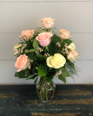 Timeless Half Dozen, 1 Dozen, or 2 Dozen Roses Vase Arrangement