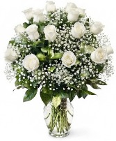 DOZEN WHITE ROSES 