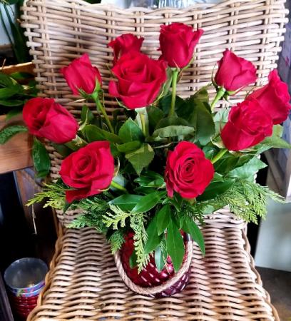 dozen with a vase 