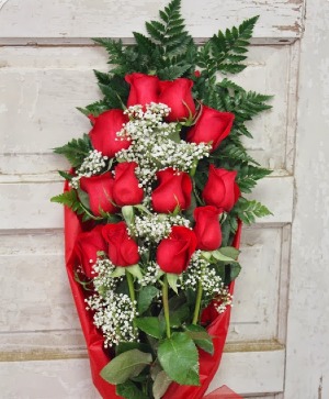 Dozen Wrapped Roses  (Pick Up Only)