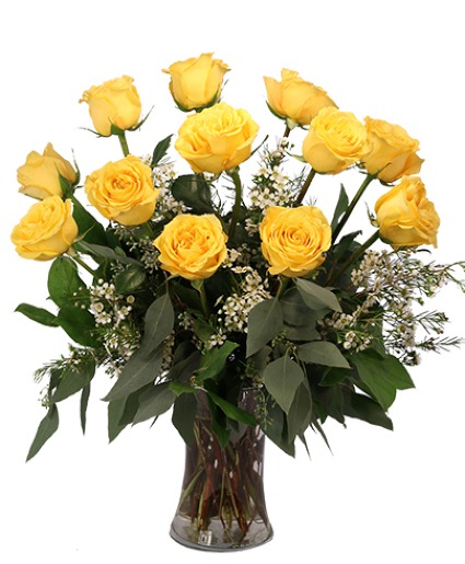 Dozen Yellow Roses Yellow Rose arrangement