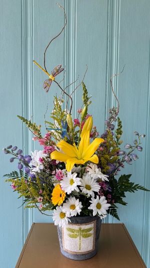 DRAGONFLY DREAM FLOWER ARRANGEMENT