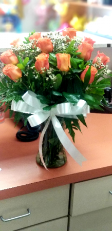 Dreamsicle Rose's  DOZEN Orange Rose's 