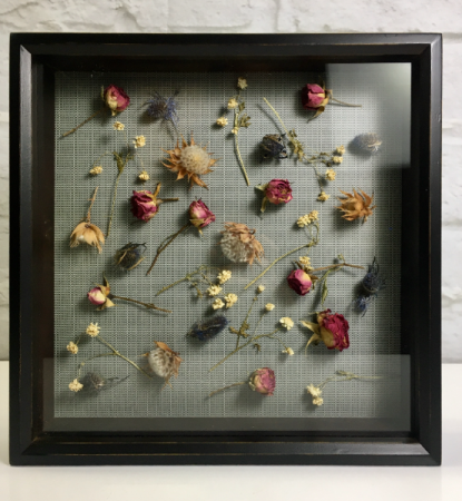 Dried Flower Art  Shadow Box 