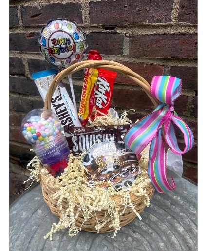 Dumplings,Candy and fun Kids gift basket