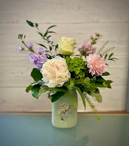 Dusty Sage Jar Arrangement