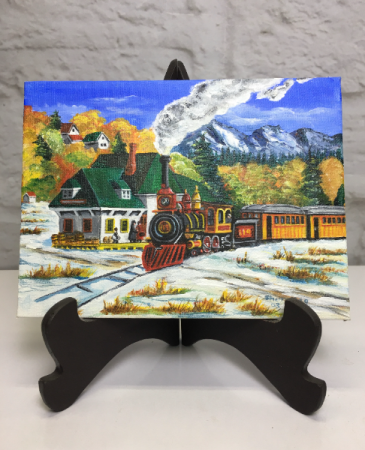 Early Winter Arrival  Acrylic on Canvas Board 