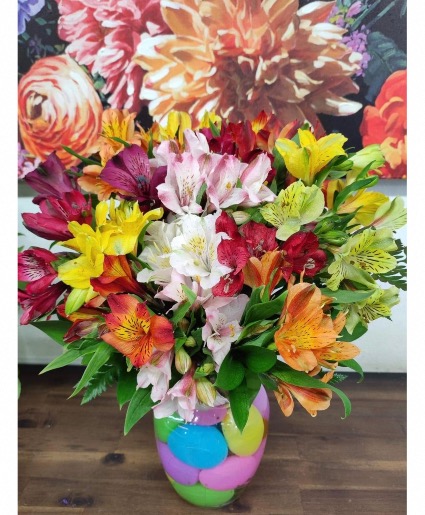 Easter alstromerias Floral arrangement