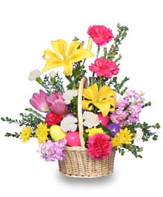 E100 - Easter Basket Arrangement in basket