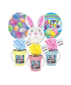 Easter Kelliloons Pail with Hershey's Kisses 