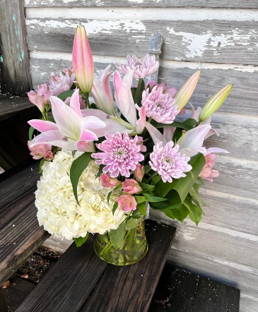 Easter Pinks Fresh Flower Arrangement in Key West, FL | Petals & Vines