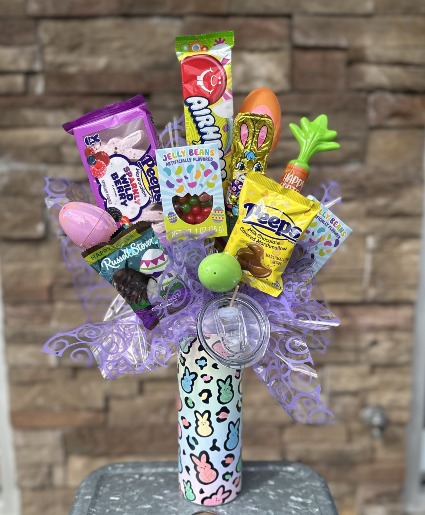 Easter Tumbler with Candy Bouquet 
