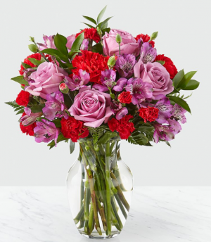 Edens Garden Red and Lavender Flowers 
