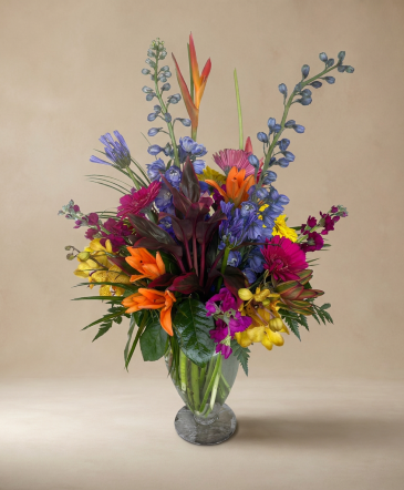 Electric Paradise vase arrangement in Eagle, ID | Hope Blooms Flowers & Things