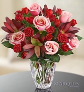 Elegance Bouquet In Hand Cut Leaded Crystal  Vase 