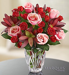 Elegance Bouquet In Hand Cut Leaded Crystal  Vase 