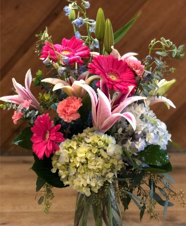 Elegance in Pink Fresh Arrangement in New Castle, IN | WEILAND'S FLOWERS