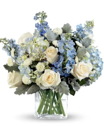 Elegant Blue & White Garden Arrangement  in Glen Burnie, MD | FORGET ME NOT FLOWERS AND GIFTS