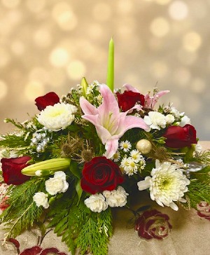 Elegant Christmas Glow Centerpiece