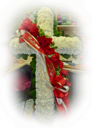 Elegant Cross Standing Spray